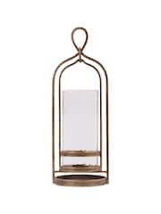 Laura Ashley Aged Gold Loop Hurricane Candle Holder - Image 2 of 5