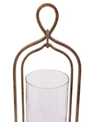 Laura Ashley Aged Gold Loop Hurricane Candle Holder - Image 4 of 5