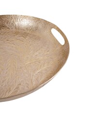 Laura Ashley Matt Champagne Winspear Leaf Embossed Round Platter - Image 6 of 6