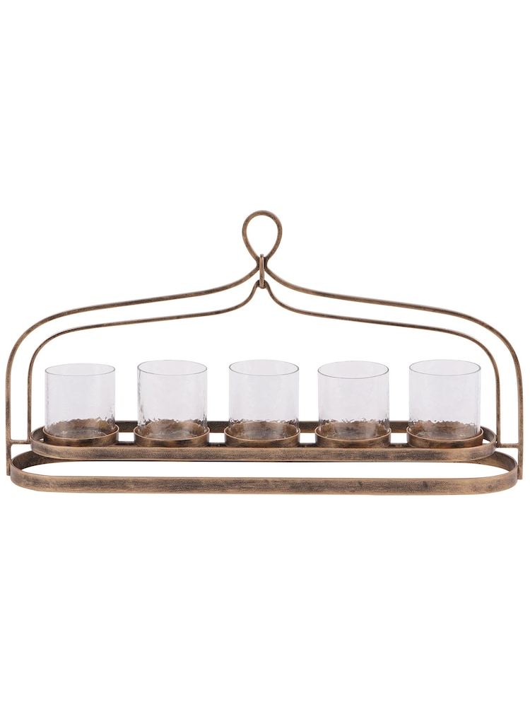 Laura Ashley Aged Gold Loop Five Votive Tea Light Holders - Image 2 of 5 Laura Ashley Aged Gold Loop Five Votive Tea Light Holders - Image 2 of 5