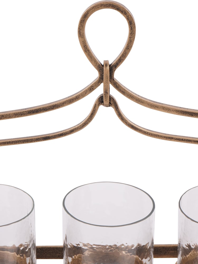 Laura Ashley Aged Gold Loop Five Votive Tea Light Holders - Image 5 of 5 Laura Ashley Aged Gold Loop Five Votive Tea Light Holders - Image 5 of 5