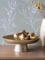 Laura Ashley Matt Champagne Winspear Leaf Embossed Round Bowl - Image 1 of 5