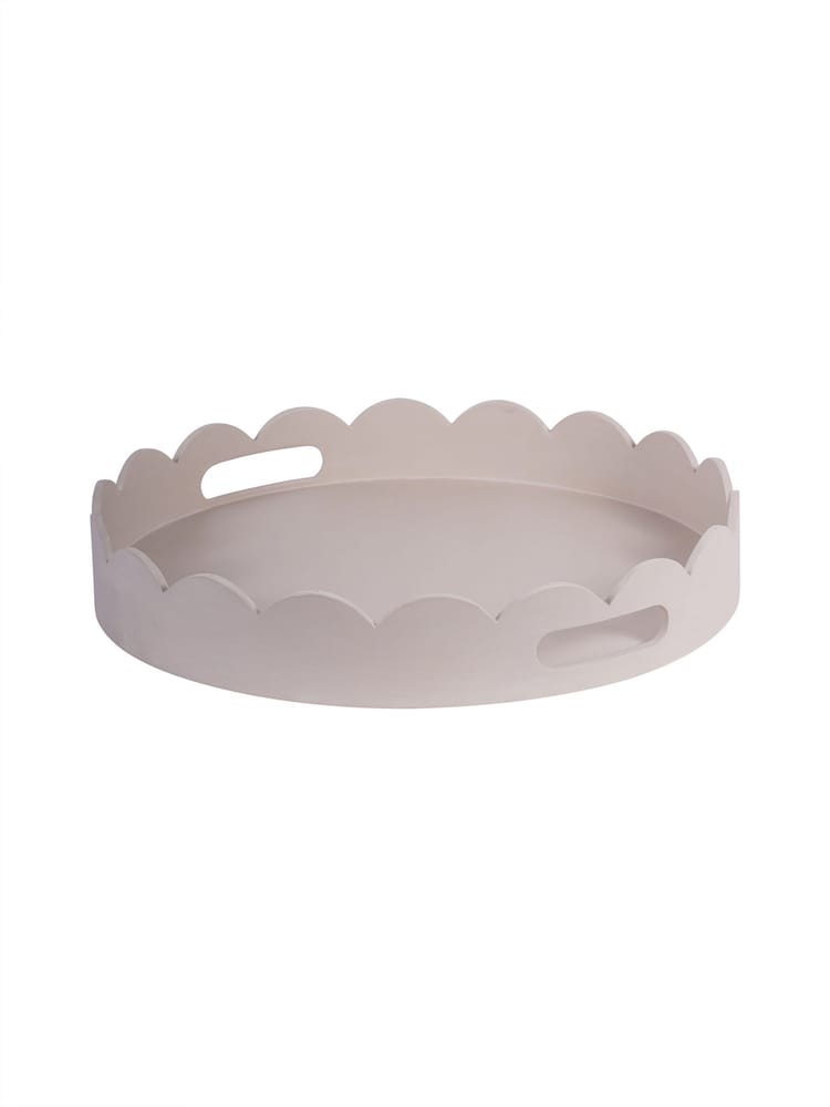 Laura Ashley Dove Grey Northall Circular Tray - Image 2 of 5