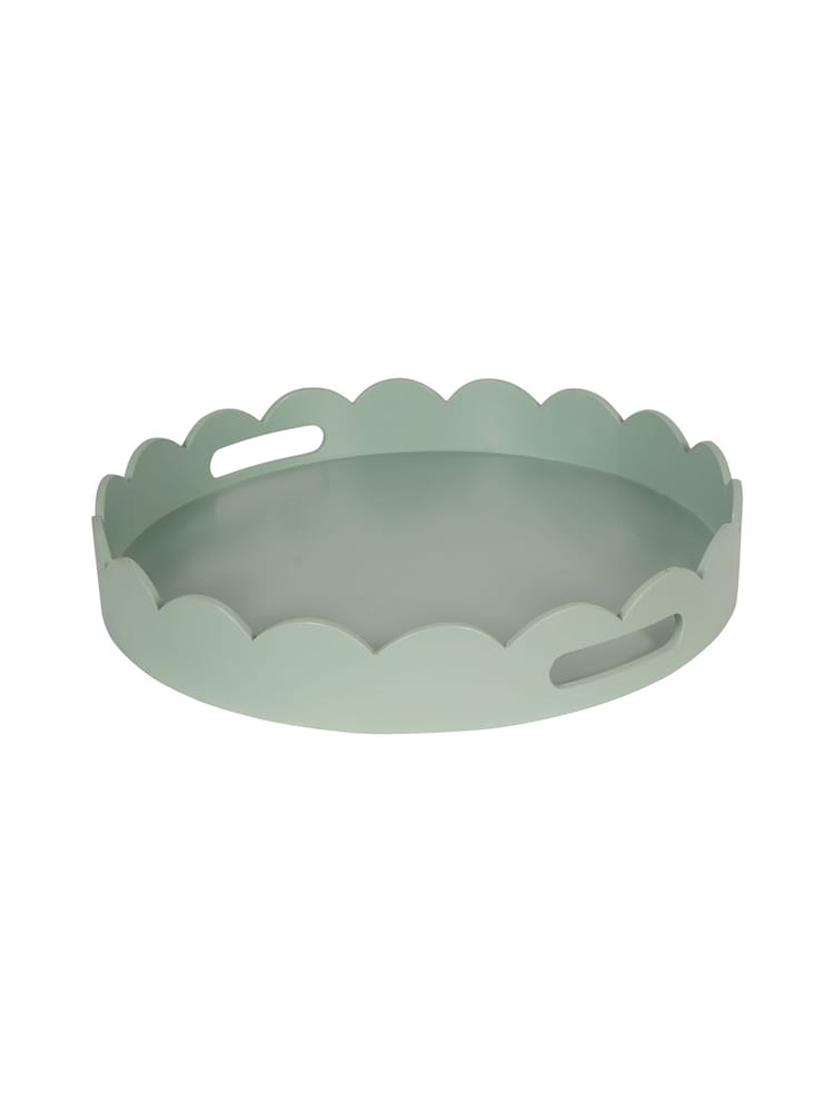 Laura Ashley Duck Egg Northall Circular Tray - Image 2 of 4