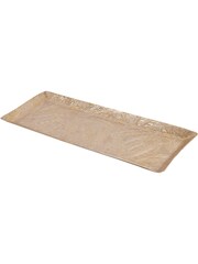 Laura Ashley Matt Champagne Winspear Leaf Embossed Rectangular Platter - Image 3 of 5
