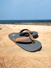 Foamlife Grey Mens Seales Earth Flip Flops - Image 5 of 5