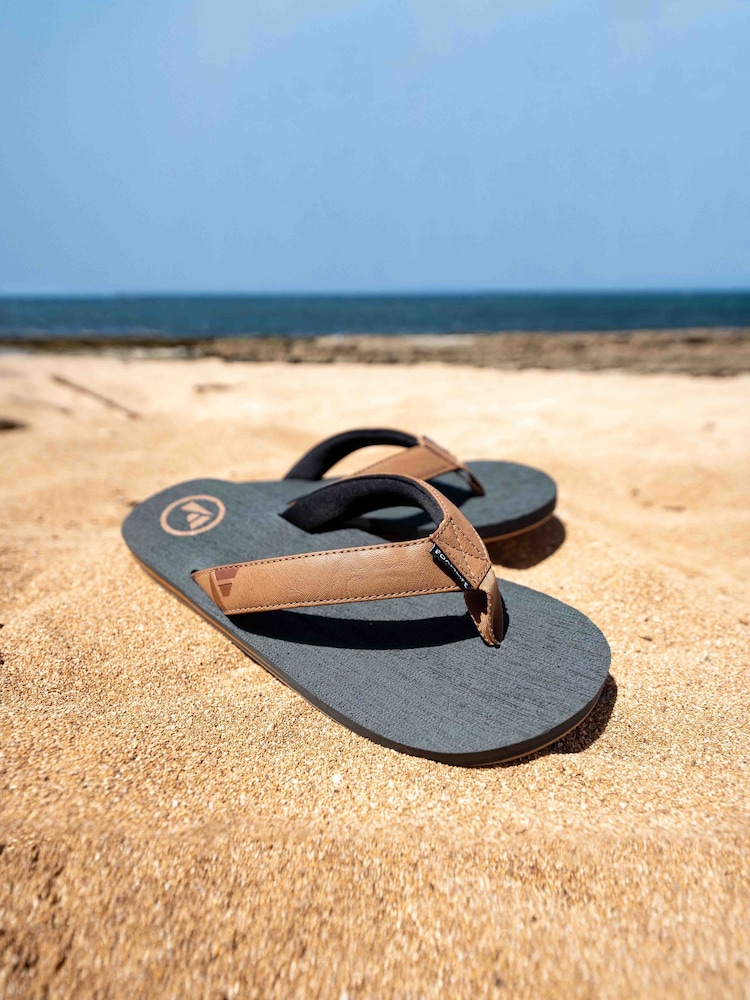 Foamlife Grey Mens Seales Earth Flip Flops - Image 5 of 5