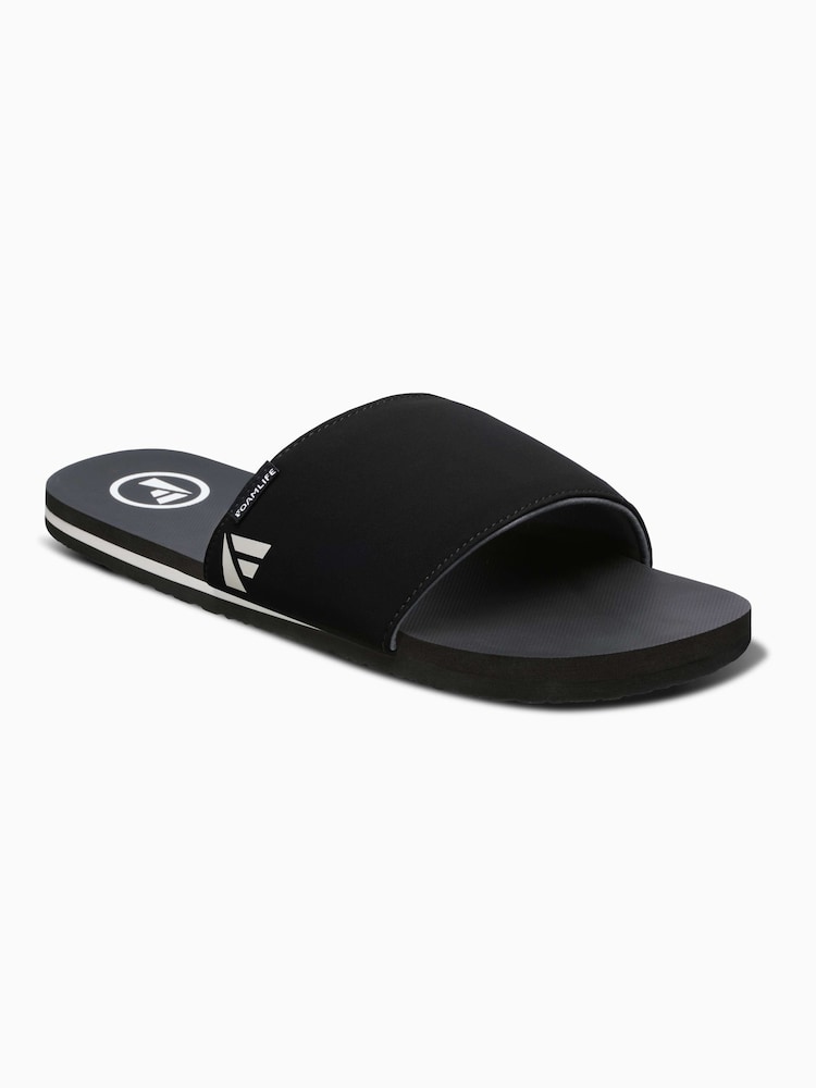 Foamlife Black Mens Tarlan Slide Sliders - Image 1 of 6