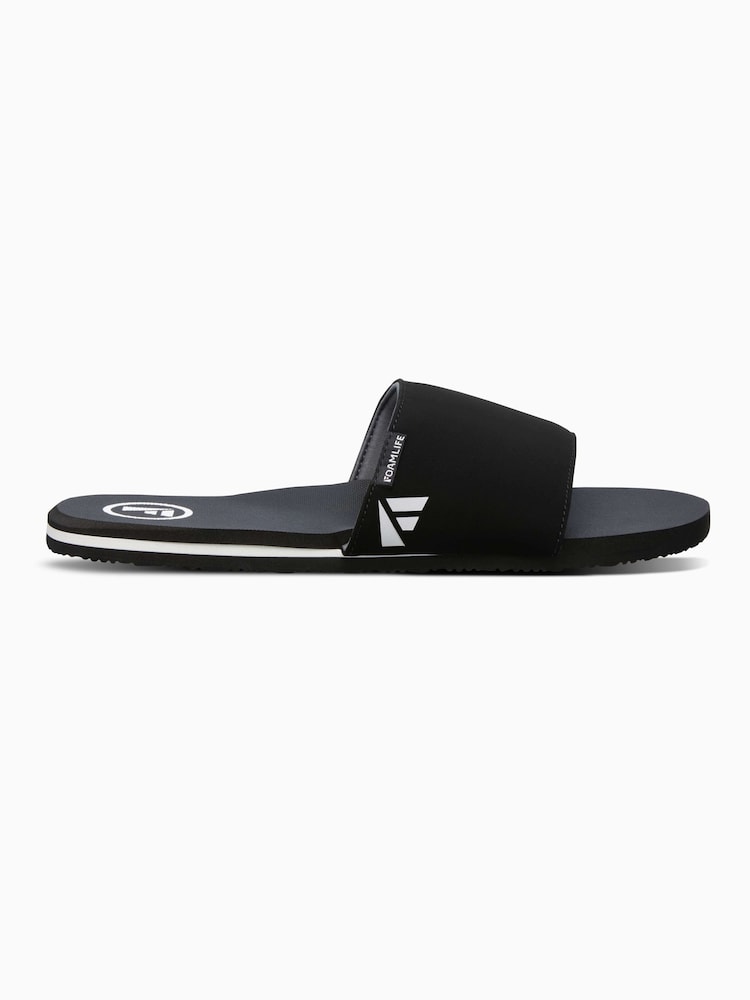 Foamlife Black Mens Tarlan Slide Sliders - Image 2 of 6