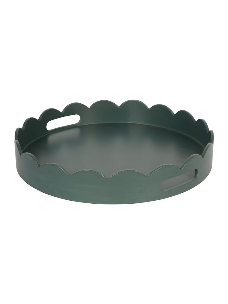 Laura Ashley Fern Green Northall Circular Tray - Image 2 of 4