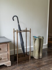 Laura Ashley Antique Brass Bamboo Viscose Finish Stand - Image 1 of 6
