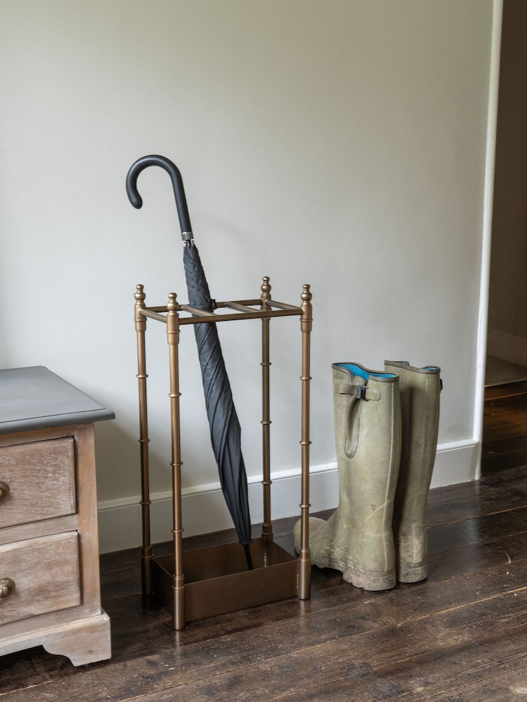 Laura Ashley Antique Brass Bamboo Viscose Finish Stand - Image 1 of 6