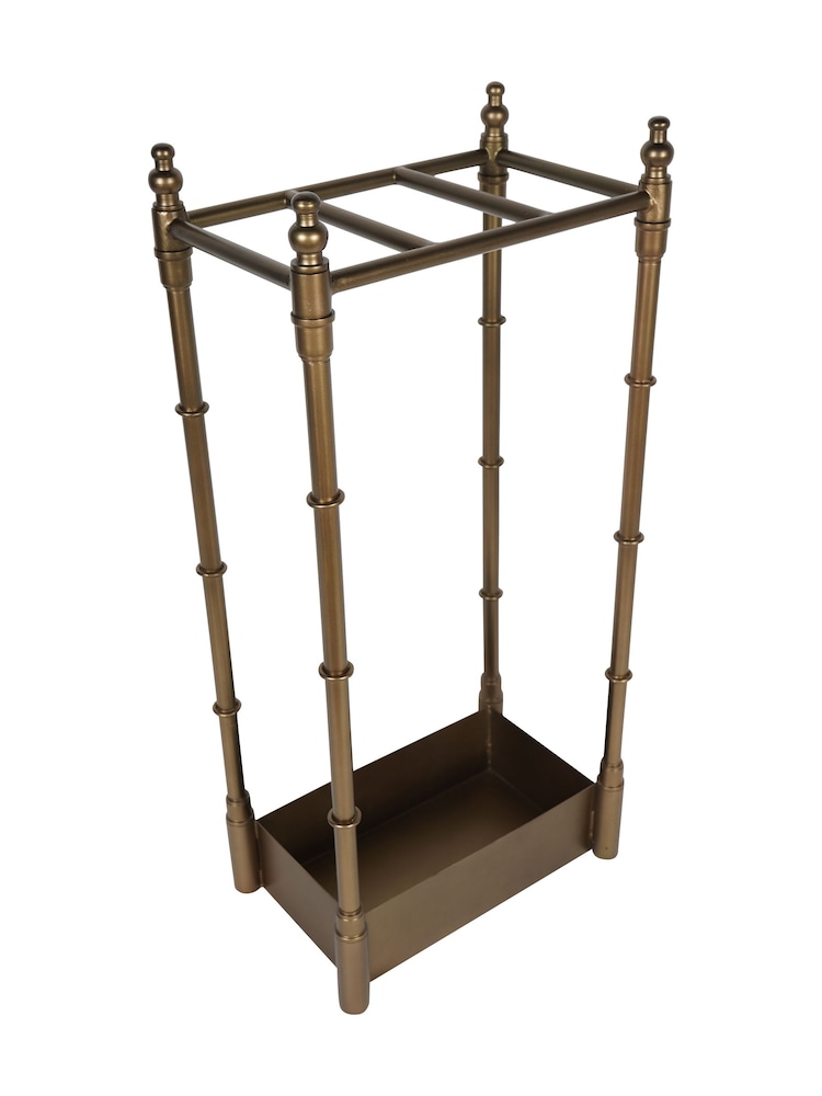 Laura Ashley Antique Brass Bamboo Viscose Finish Stand - Image 2 of 6