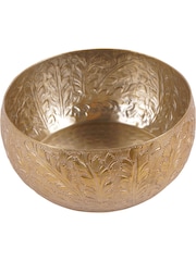 Laura Ashley Matt Champagne Small Winspear Leaf Embossed Round Bowl - Image 5 of 6