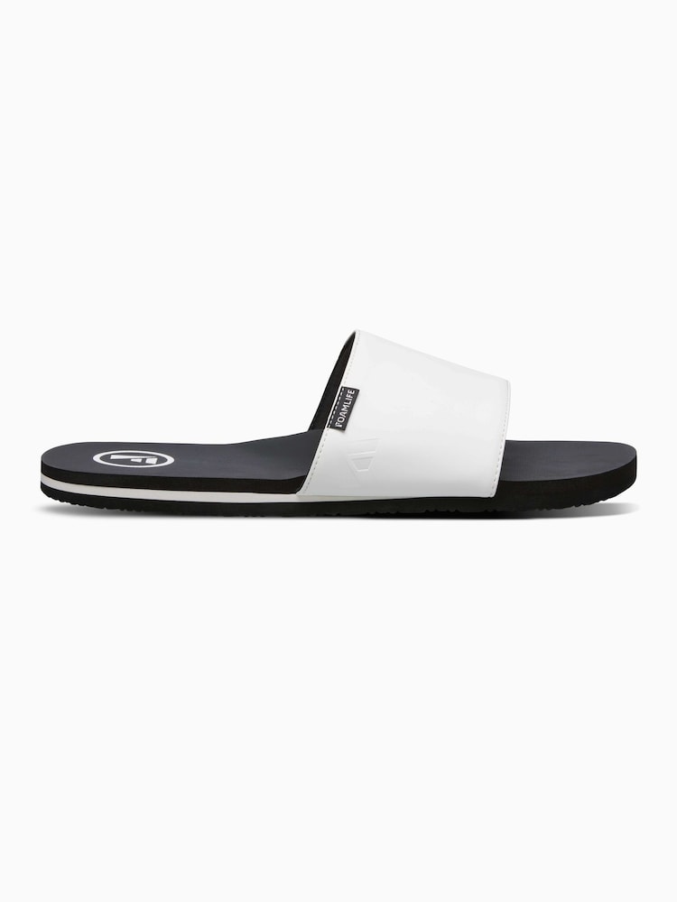 Foamlife White Mens Tarlan Slide Sliders - Image 2 of 6