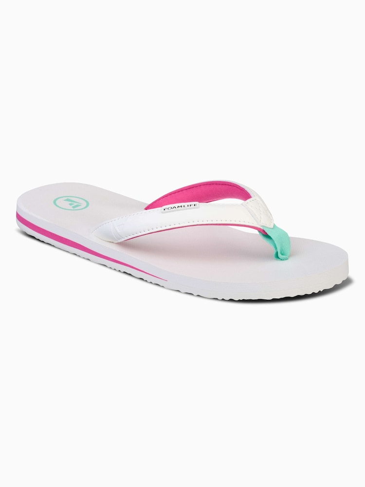 Foamlife White Womens Traa SC Flip Flops - Image 1 of 6