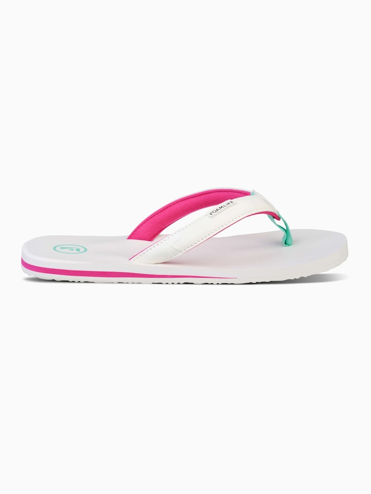 Foamlife White Womens Traa SC Flip Flops - Image 2 of 6