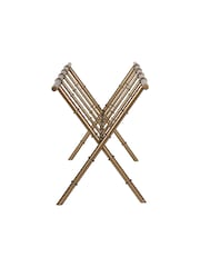 Laura Ashley Antique Brass Bamboo Viscose Finish Magazine Rack - Image 5 of 6