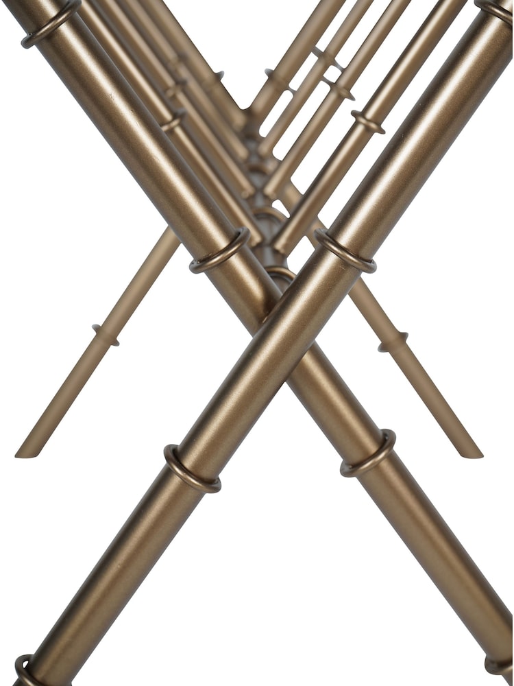 Laura Ashley Antique Brass Bamboo Viscose Finish Magazine Rack - Image 6 of 6