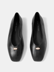 Mint Velvet Black Ruby Leather Ballet Flat Pumps - Image 3 of 4