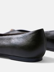 Mint Velvet Black Ruby Leather Ballet Flat Pumps - Image 4 of 4