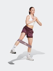adidas Burgundy Red Aeroready Minimal 2-in-1 Shorts - Image 3 of 6