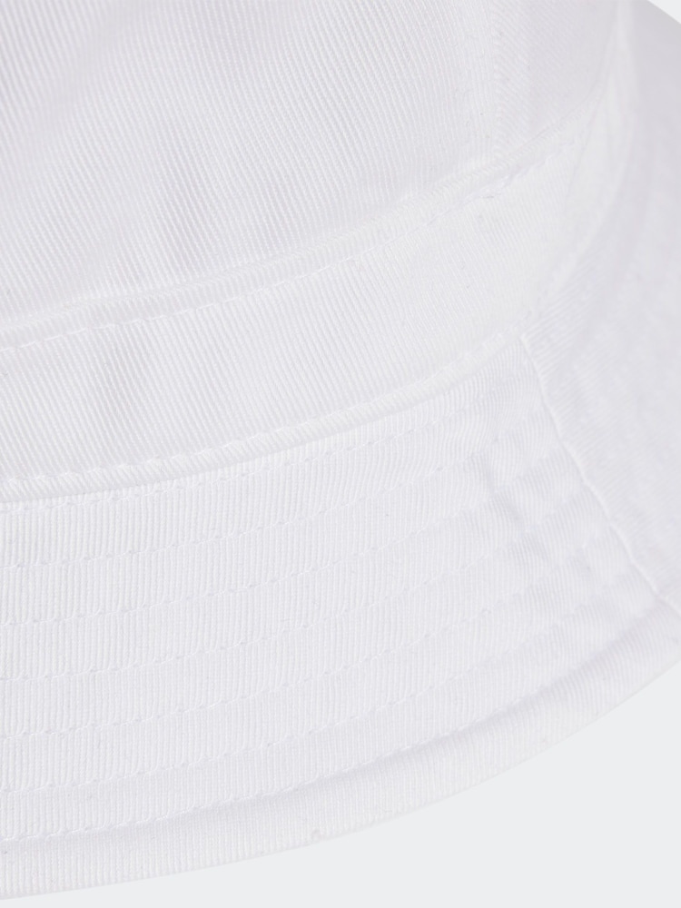 adidas Originals White Trefoil 100% Cotton Bucket Bag - Image 4 of 4