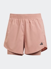 adidas Pink Aeroready Minimal 2-in-1 Shorts - Image 7 of 7