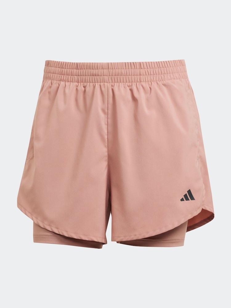 adidas Pink Aeroready Minimal 2-in-1 Shorts - Image 7 of 7