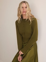 Mint Velvet Green Ultimate Multitasker Midi Dress - Image 4 of 8