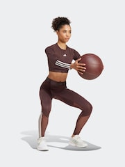 adidas Brown/White Hyperglam Long Sleeve - Image 4 of 8