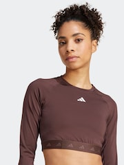adidas Brown/White Hyperglam Long Sleeve - Image 5 of 8