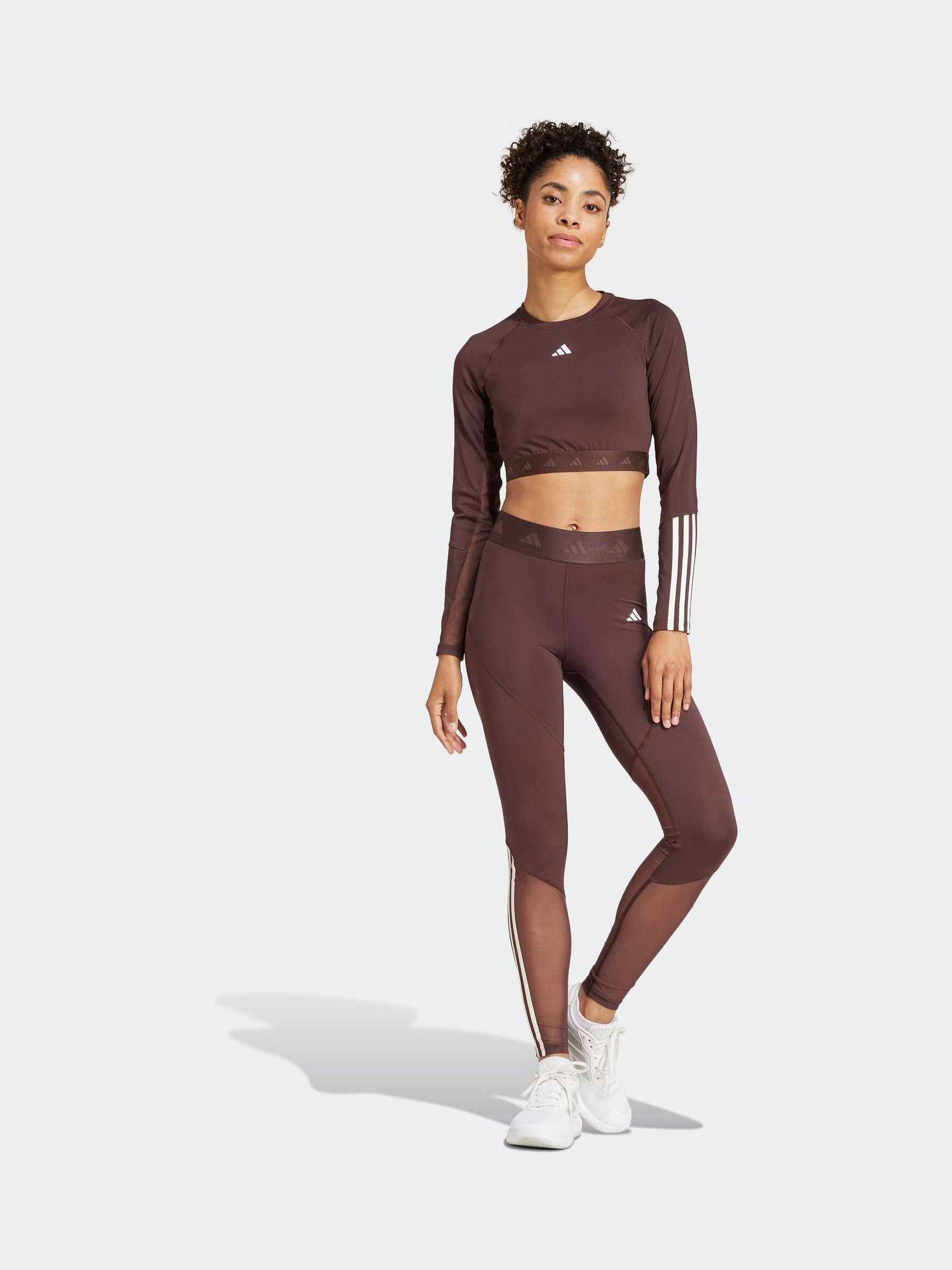 Buy adidas Brown/White Hyperglam Long Sleeve from Next USA