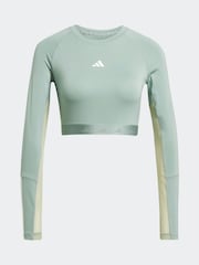 adidas Green/White Hyperglam Long Sleeve - Image 6 of 6