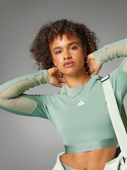 Zelena/bela - adidas z dolgimi rokavi Hyperglam - Slika 9 iz 15