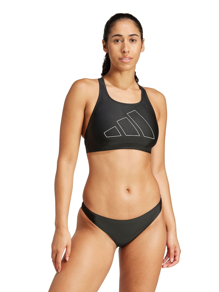 adidas Black Big Bar Bikini - Image 1 of 6