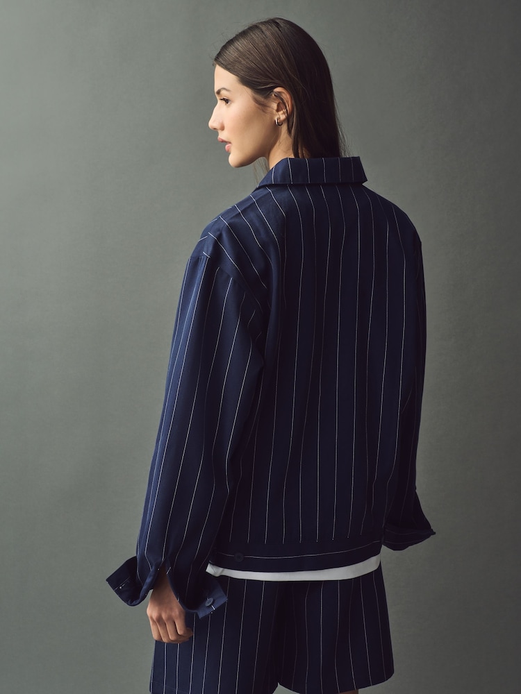 adidas Originals Pinstripe Jacket - Image 3 of 6