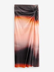 Orange Sarong Maxi Skirt - Image 5 of 7