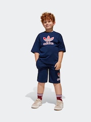 adidas originals Blue Short 100% Cotton T-Shirt Set - Image 1 of 8