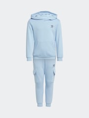adidas Originals Blue Hoodie and Joggers Set - Image 6 of 8
