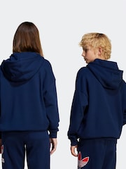 adidas originals Blue Oversized Big Logo 100% Cotton Hoodie - Image 2 of 6
