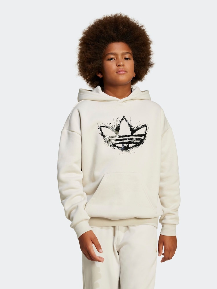 Коричневый - adidas originals Large Logo Loose Hoodie - Изображение 1 из 6