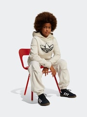 Коричневый - adidas originals Large Logo Loose Hoodie - Изображение 3 из 6
