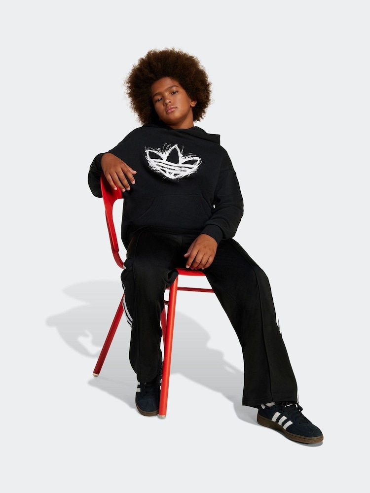 Черный - adidas originals Large Logo Loose Hoodie - Изображение 1 из 5