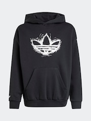 Черный - adidas originals Large Logo Loose Hoodie - Изображение 5 из 5
