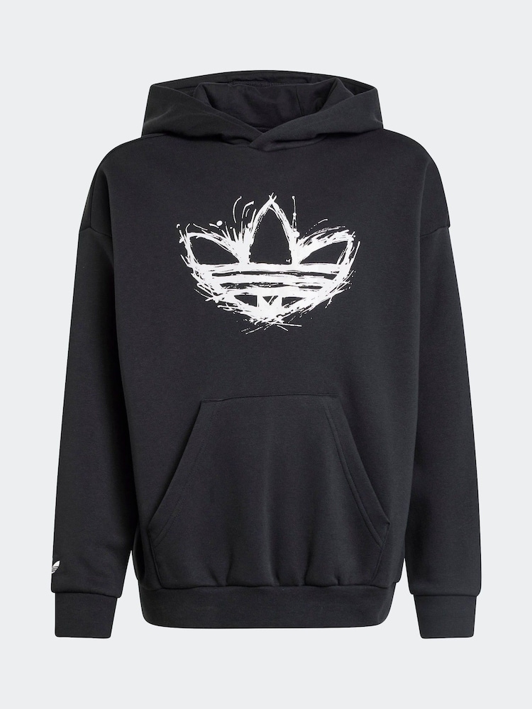 Черный - adidas originals Large Logo Loose Hoodie - Изображение 5 из 5