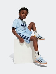 adidas originals Blue 100% Cotton Shorts And T-Shirt Set - Image 3 of 8