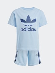 adidas originals Blue 100% Cotton Shorts And T-Shirt Set - Image 6 of 8