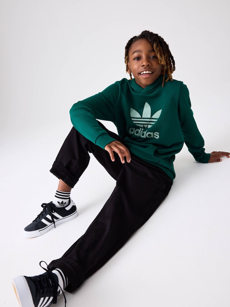 adidas originals Green Trefoil Hoodie - Image 3 of 11