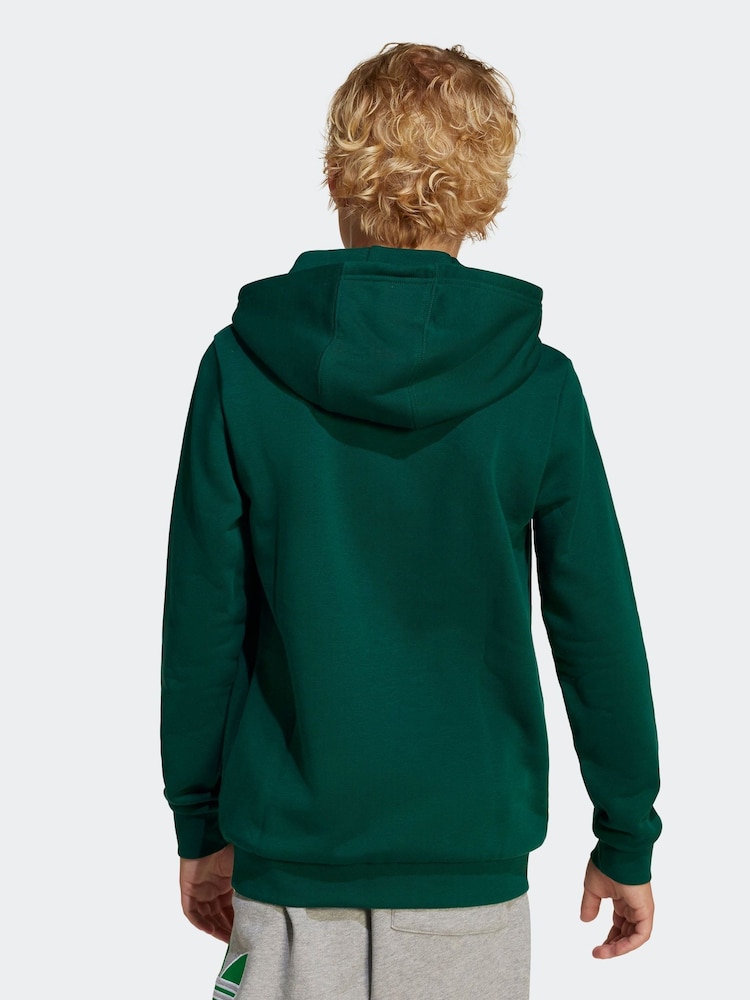 adidas originals Green Trefoil Hoodie - Image 8 of 11